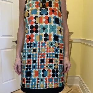 Multi Colored 100% Silk Dress with Pockets